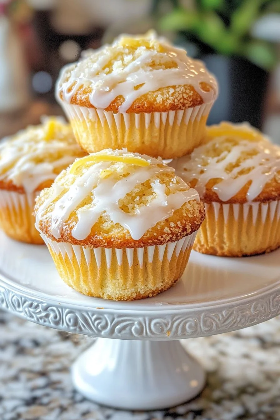Lemon Poppy Seed Muffins with Lemon Icing