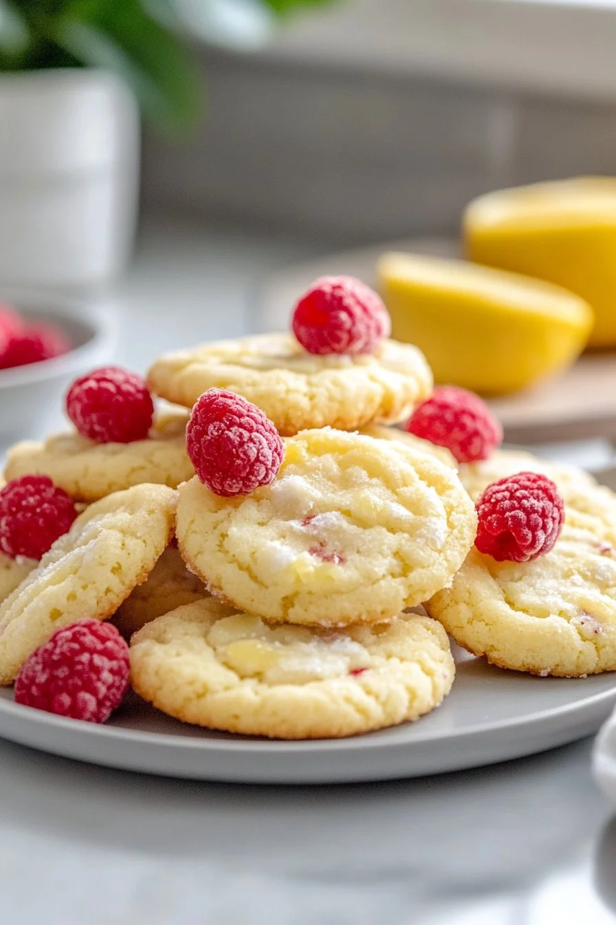 Lemon Raspberry Biscuits