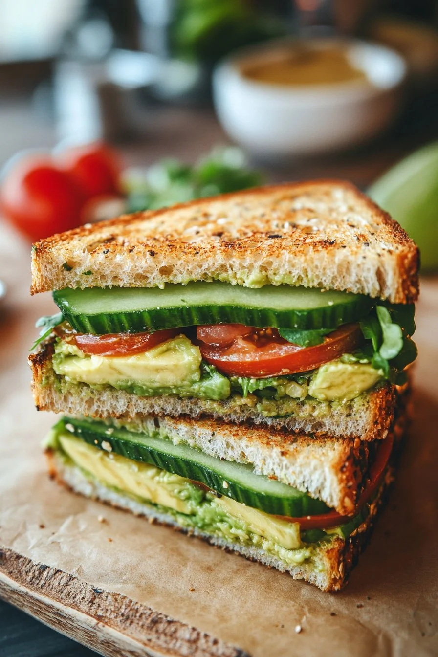 Loaded Cucumber & Avocado Sandwich