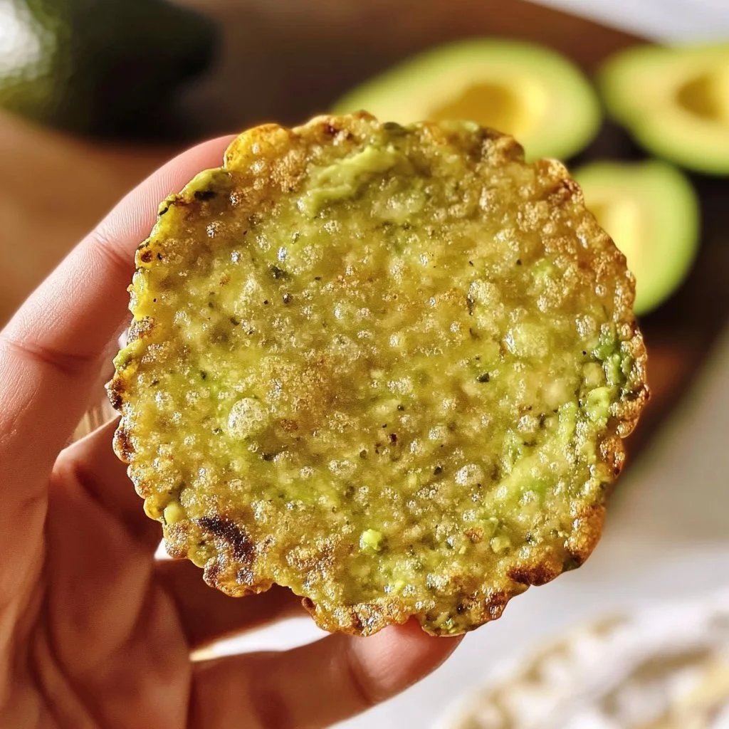 Low-carb avocado crisps served in a bowl, healthy snack option