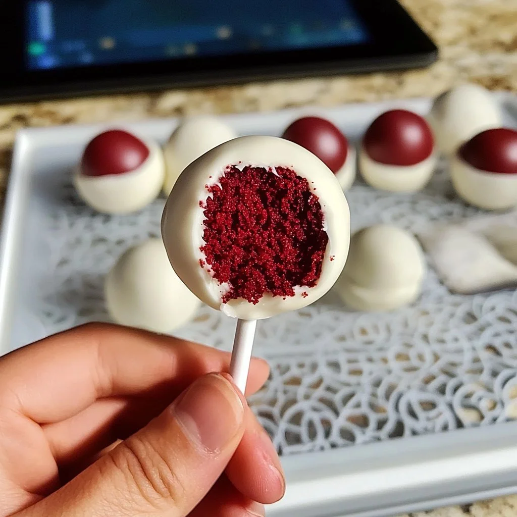 Delicious red velvet cake pops for a sweet treat