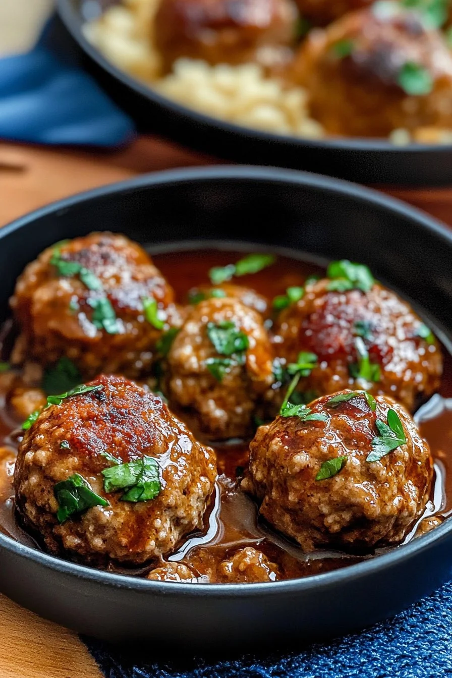 Savory Salisbury Steak Meatballs