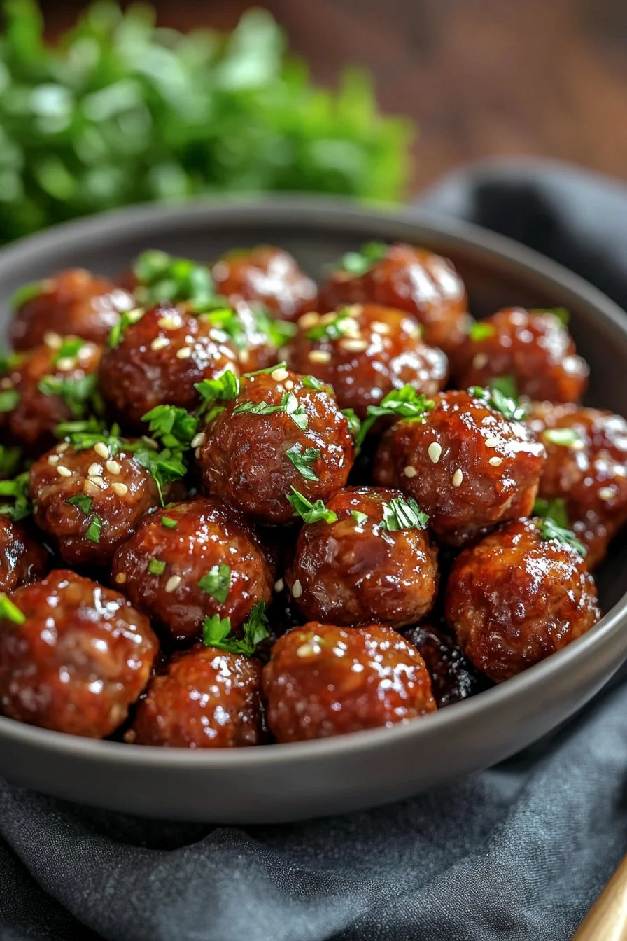 Slow Cooker Honey Garlic Meatballs