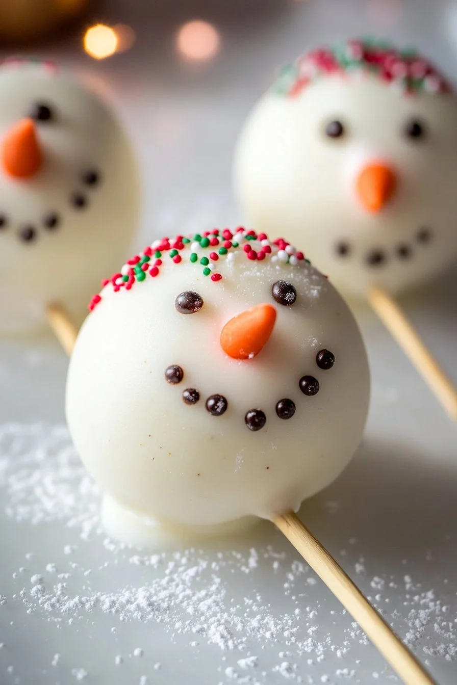 Snowman Cake Pops