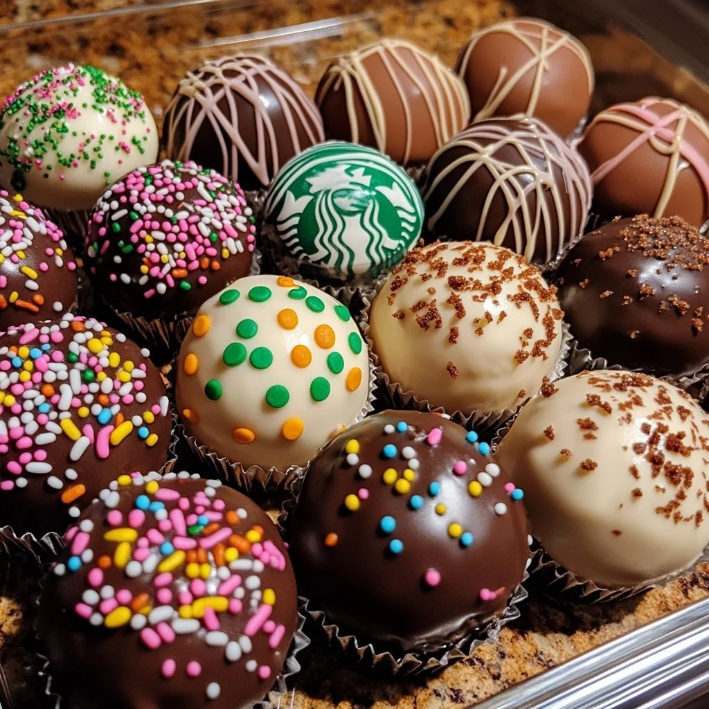 Starbucks cake pops featuring colorful coatings and delicious flavours