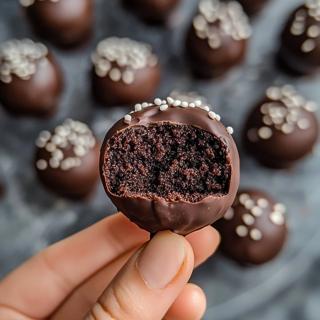 Starbucks copycat chocolate cake pops on a serving plate