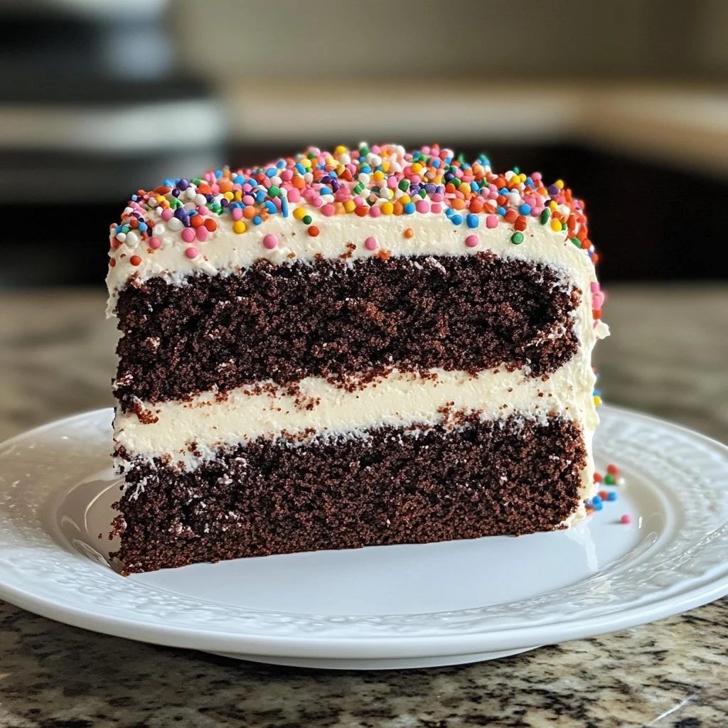 Enhanced store-bought boxed cake with frosting and decorations.