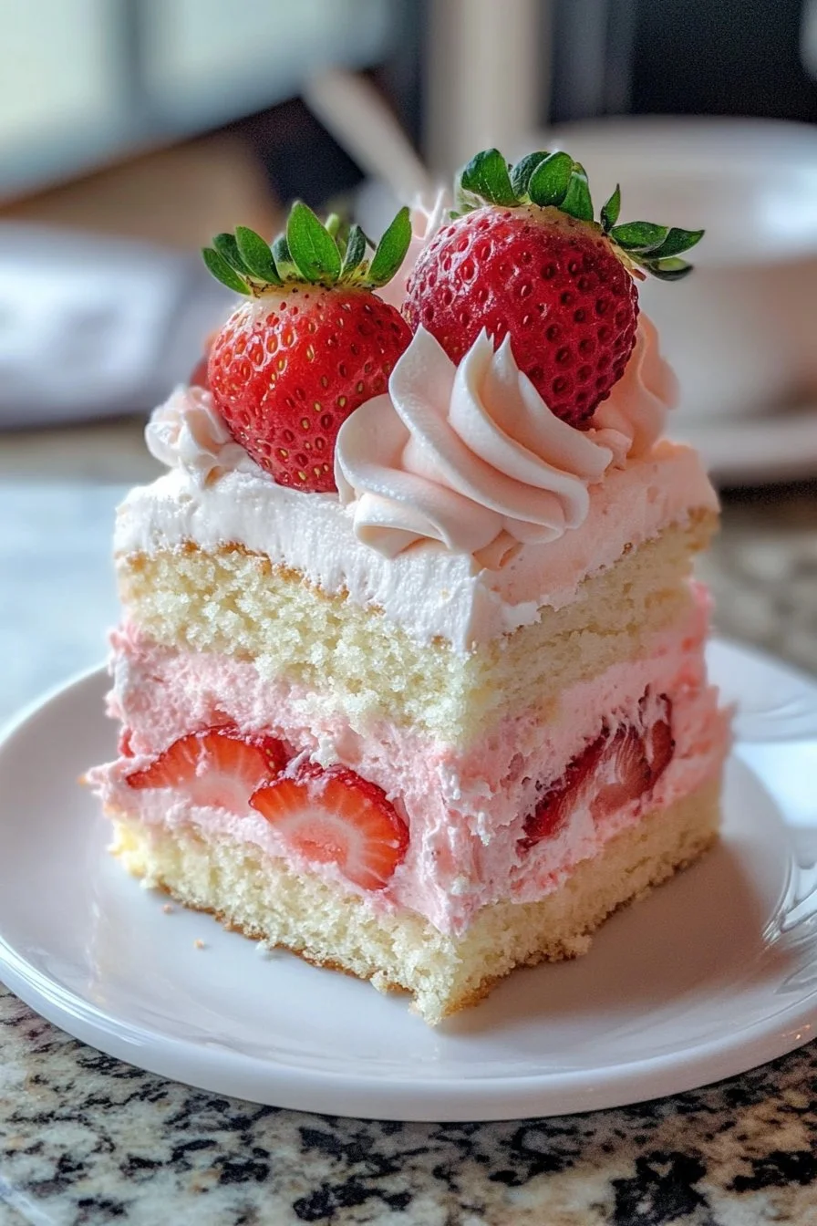 Strawberry Milkshake Pound Cake