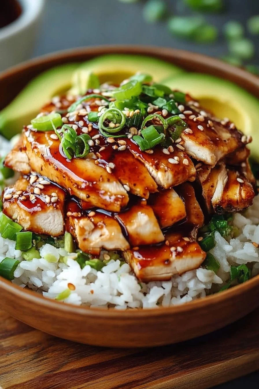 Teriyaki Chicken Avocado Rice