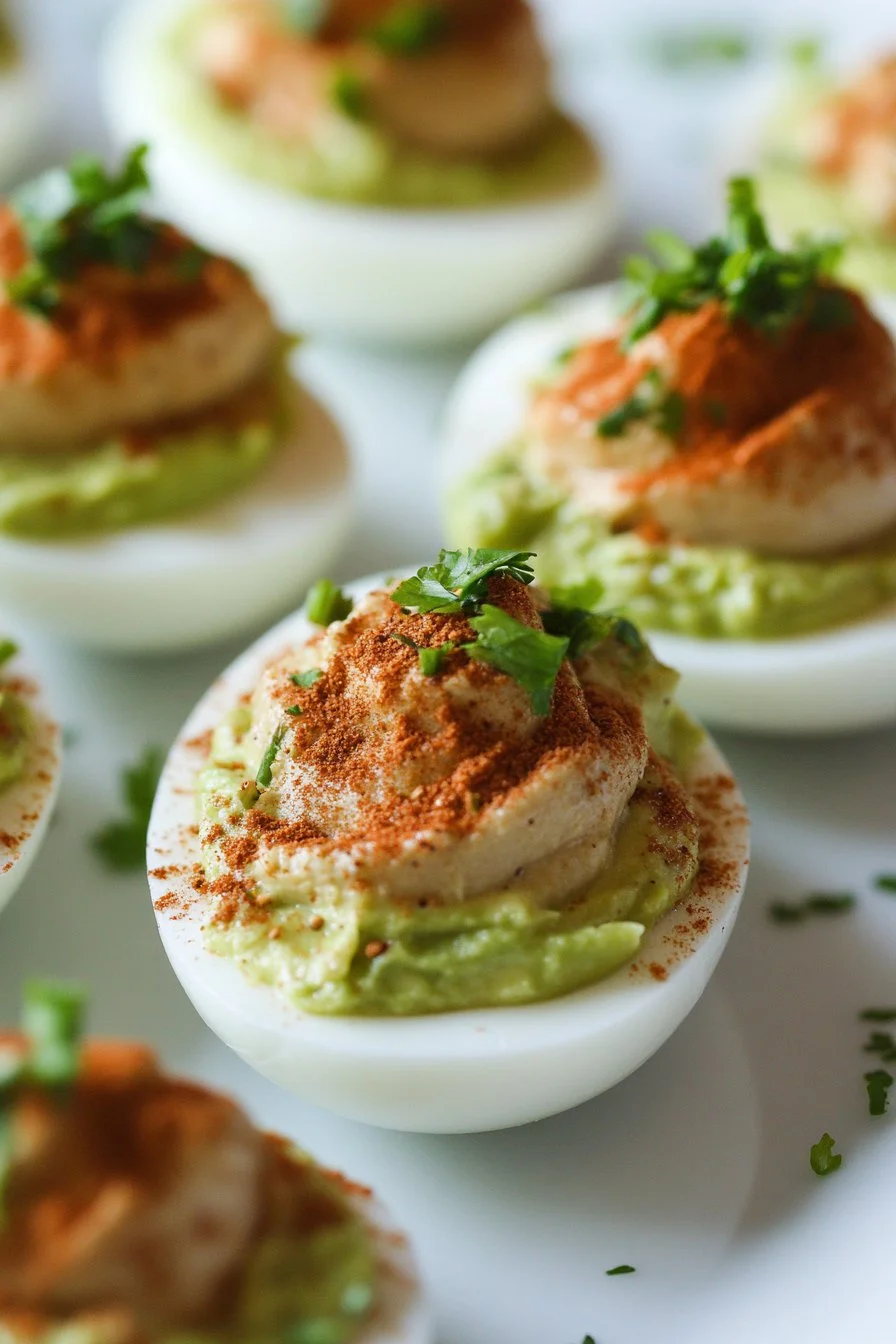 Tuna and Avocado Devilled Eggs