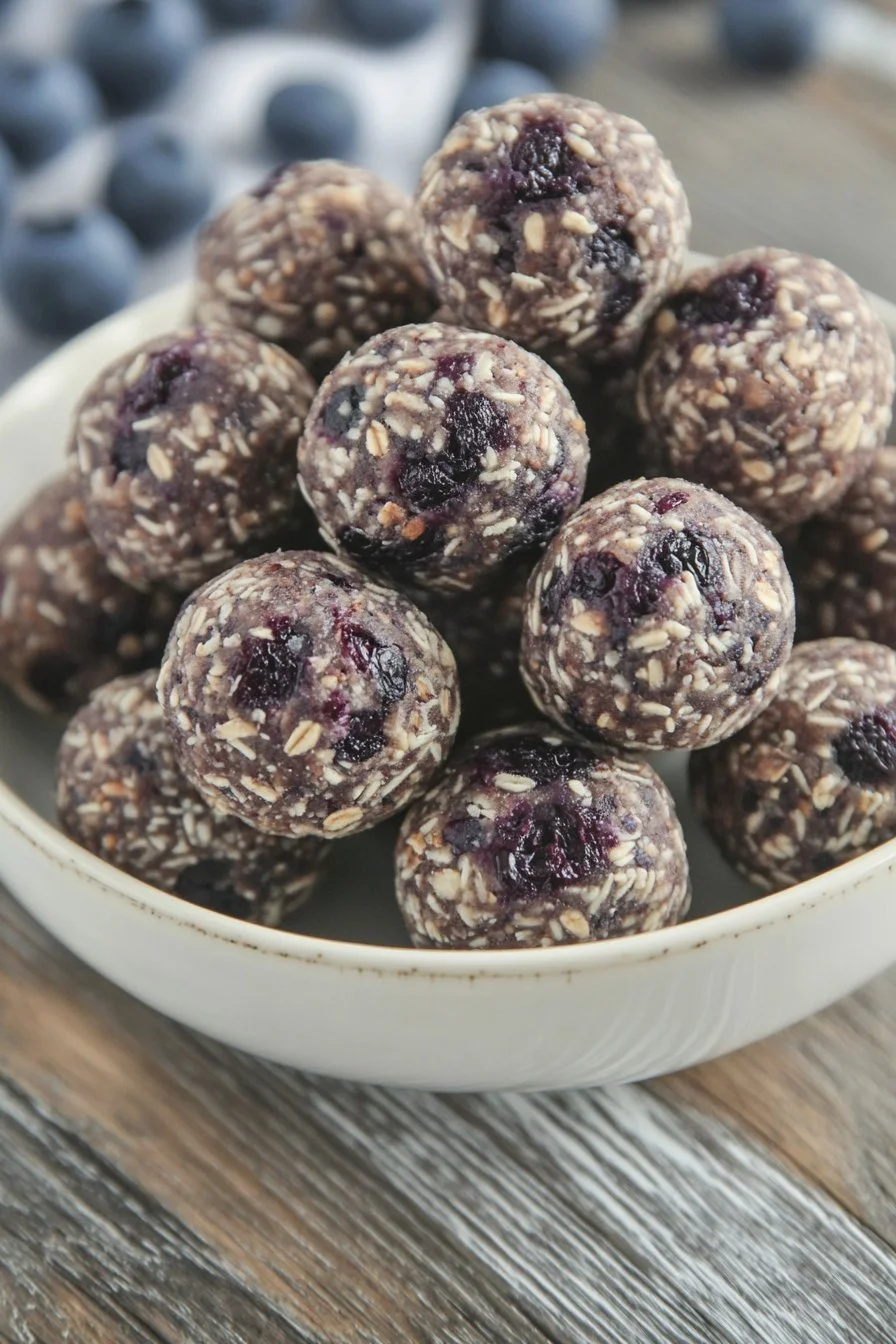 Blueberry Cheesecake Protein Bites
