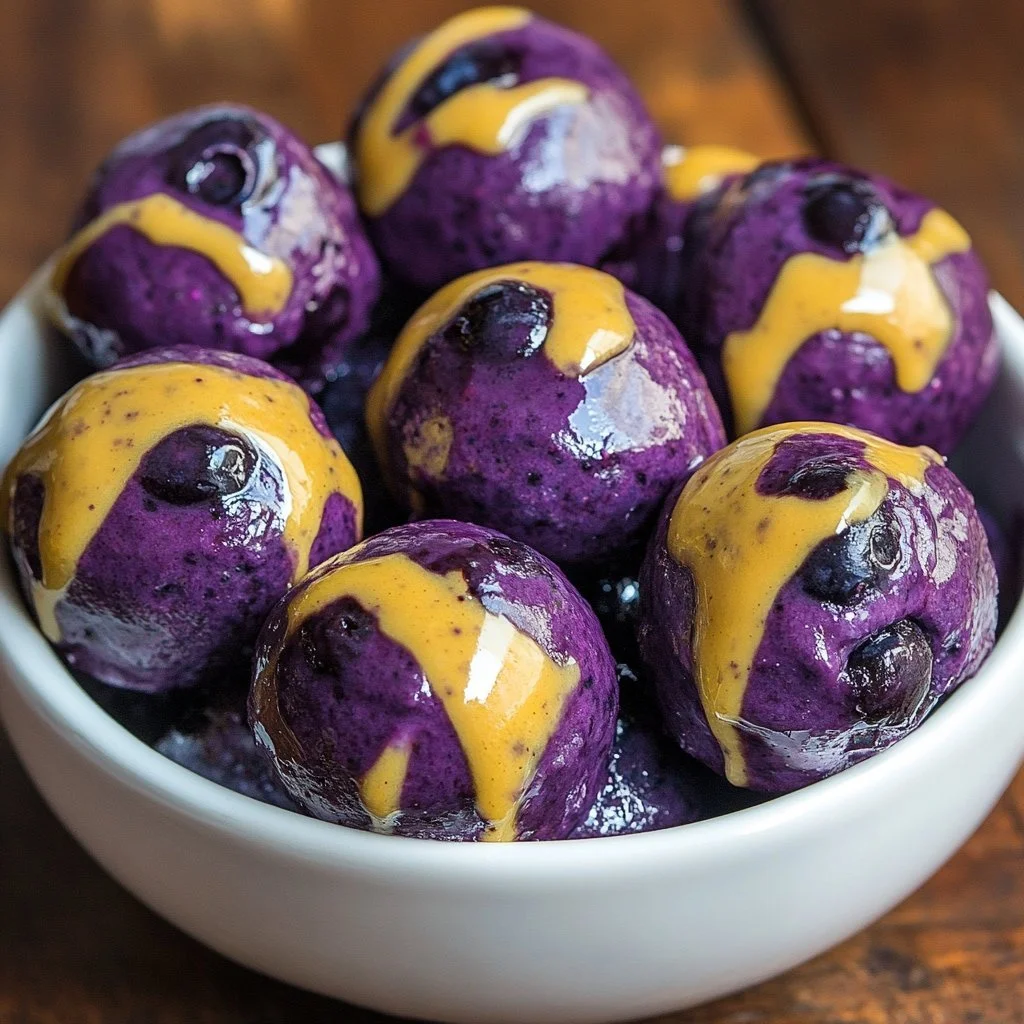 Healthy blueberry cheesecake protein bites for a nutritious snack option