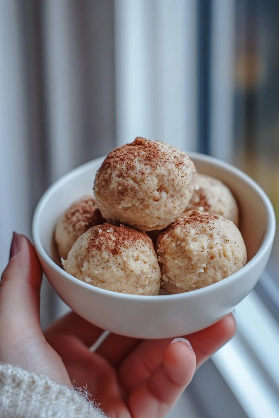 Cinnamon Roll Protein Bites