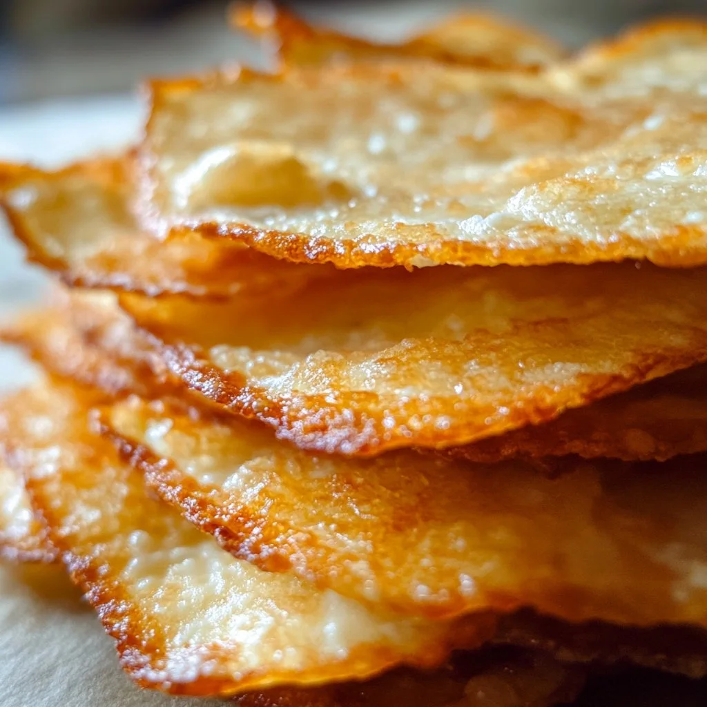 Cottage cheese chips, a healthy and tasty snack option.