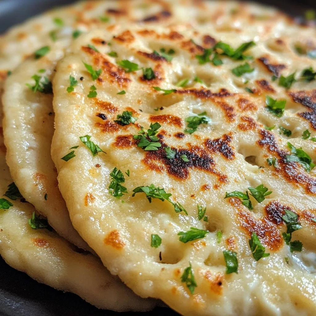 Homemade Cottage Cheese Flatbread served with fresh ingredients