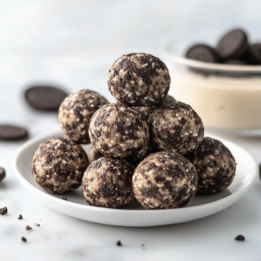 Cream Cheese Oreo Protein Balls served as a high-protein snack