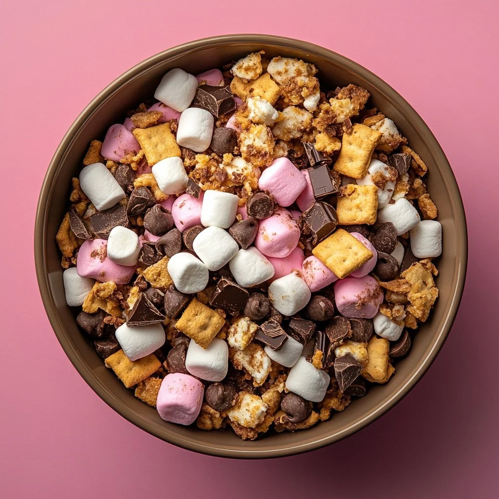 Easy S'mores dessert with chocolate, marshmallows, and graham crackers.