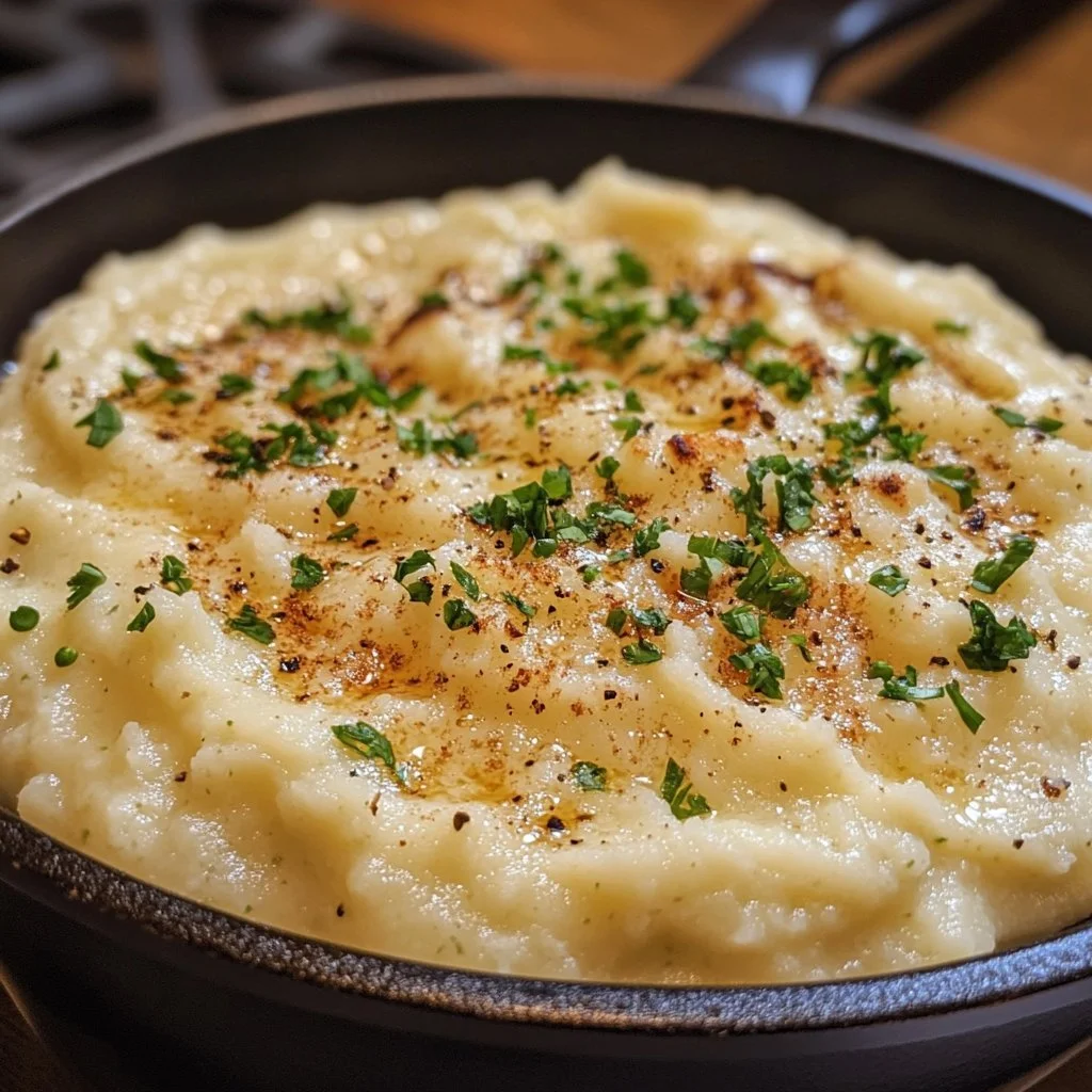Gordon Ramsay's creamy cauliflower purée served in a bowl