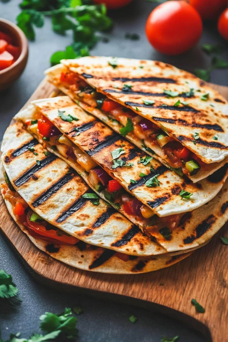 Grilled Mediterranean Vegetable Quesadillas