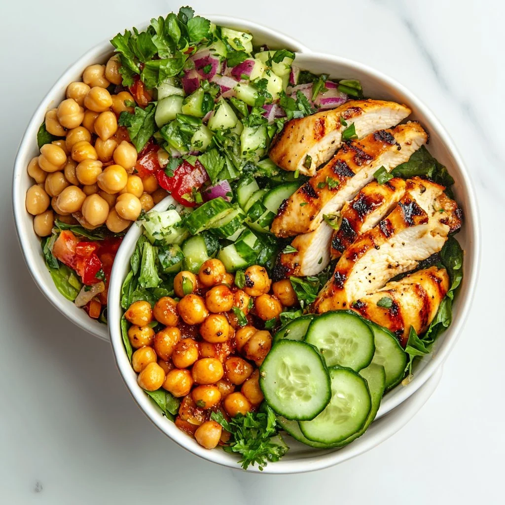 Delicious high-protein Jennifer Aniston salad with fresh ingredients