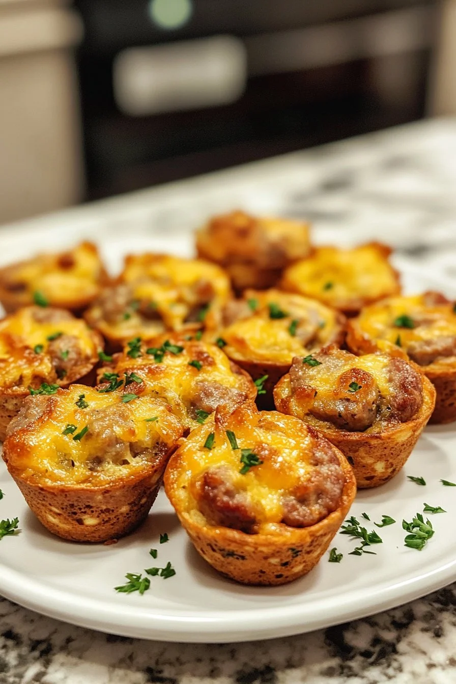 High-Protein Pancake Sausage Mini Muffins