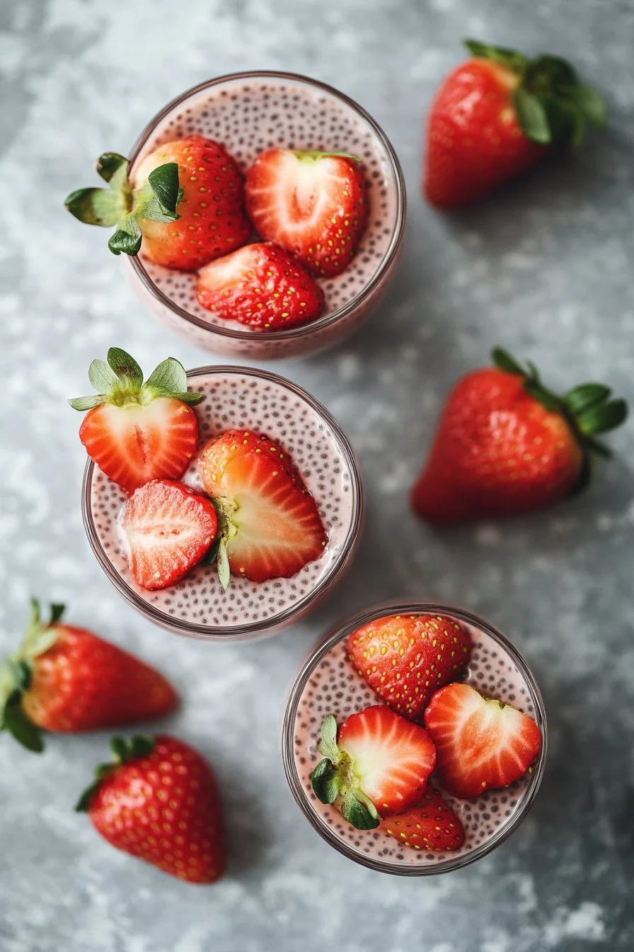 High-Protein Strawberry Chia Seed Pudding