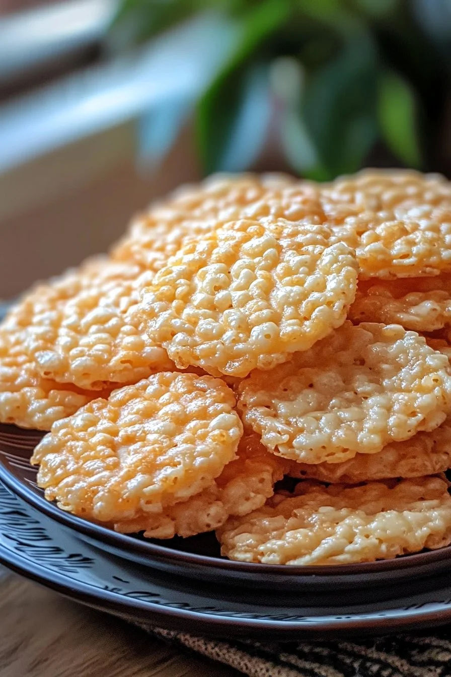 Homemade Rice Krispie Cheese Crackers
