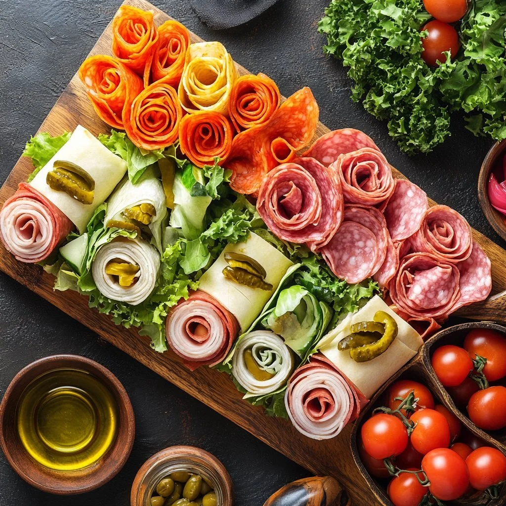 Tasty Italian Sub Roll-Up featuring fresh ingredients and authentic Italian flavours.