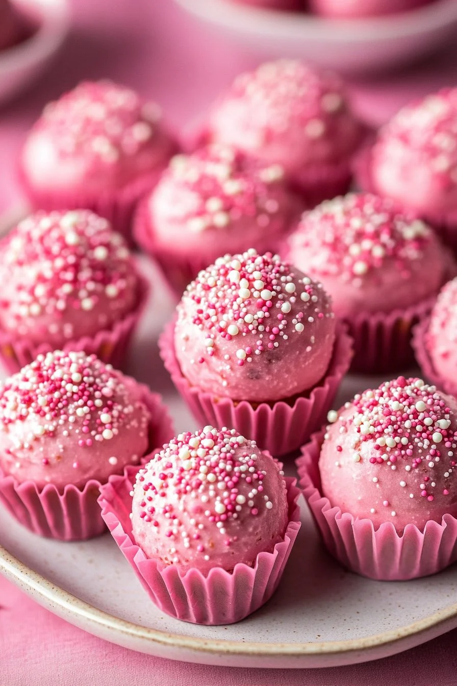 No-Bake Pink Velvet Cheesecake Bites