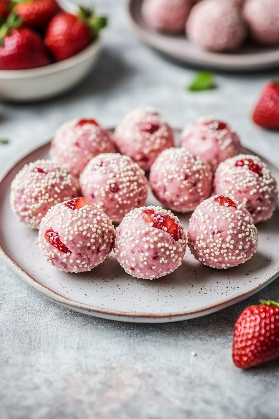 Strawberry Cheesecake Protein Balls