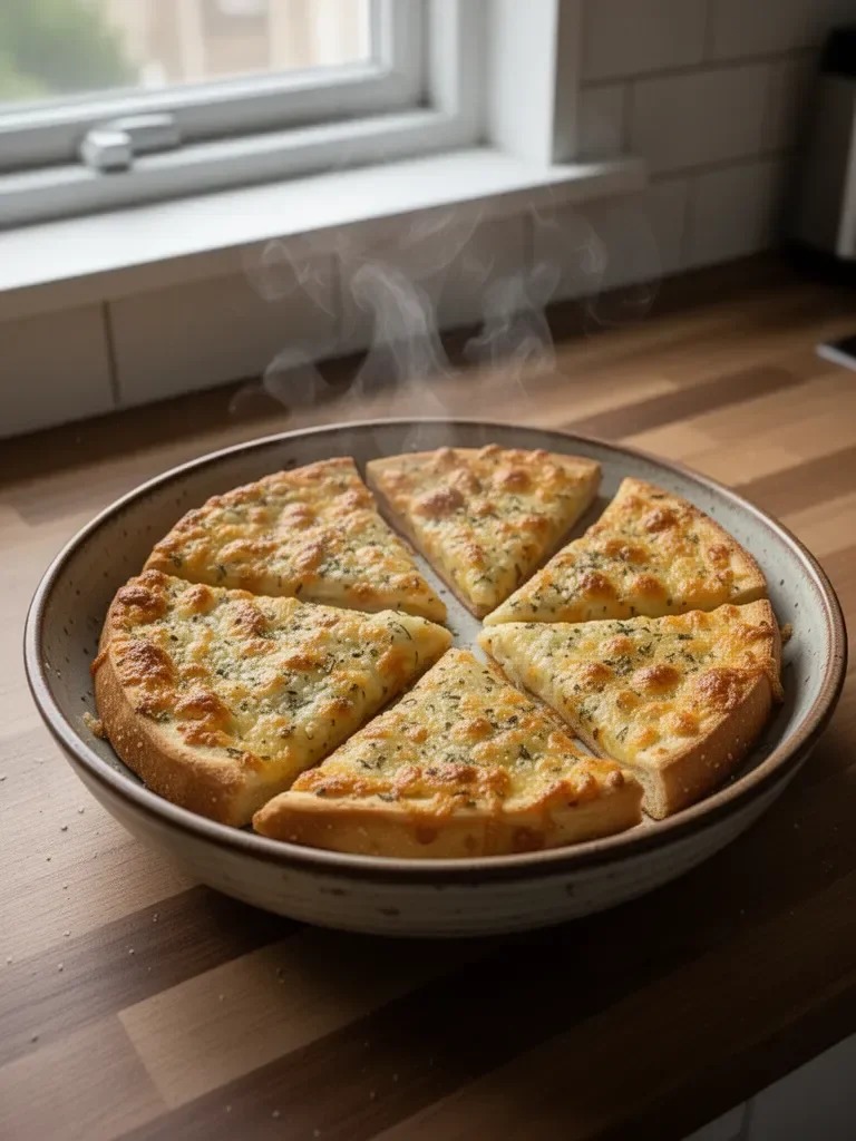 Air Fryer Cheesy Tortilla Garlic Bread