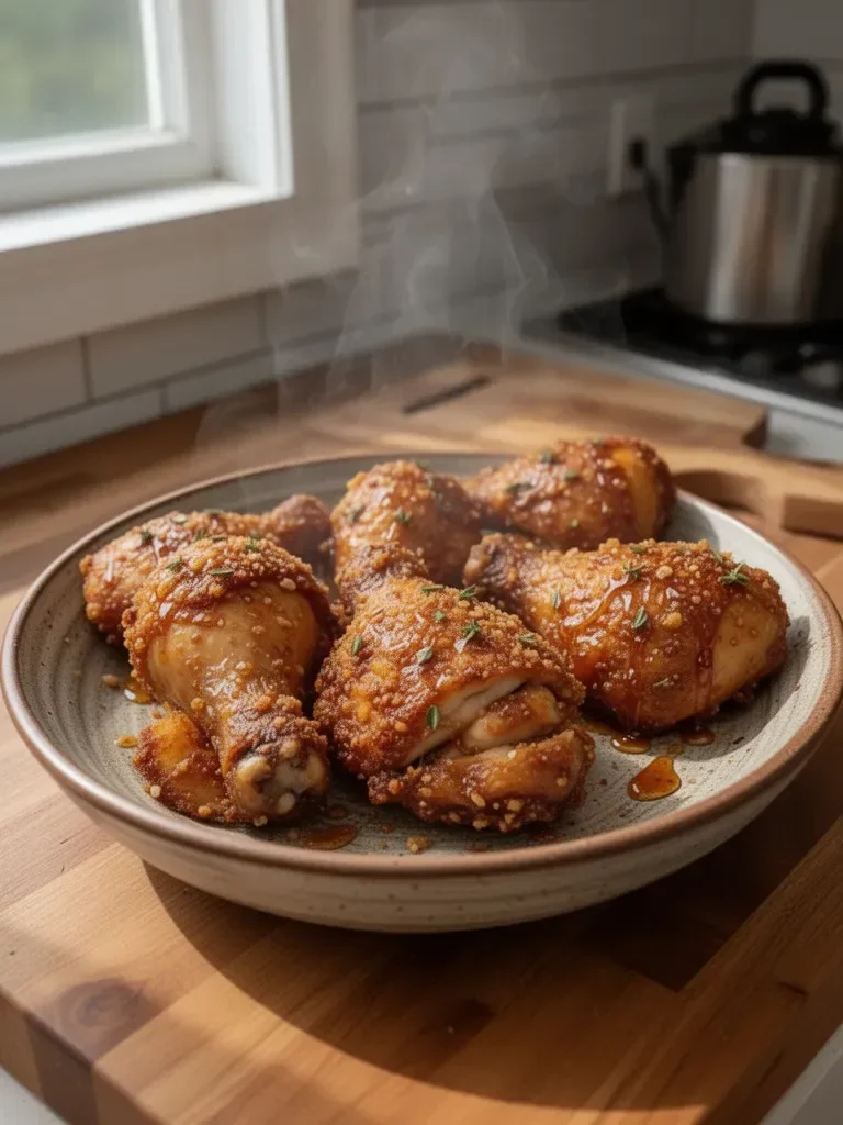 Baked Crunchy Hot Honey Chicken