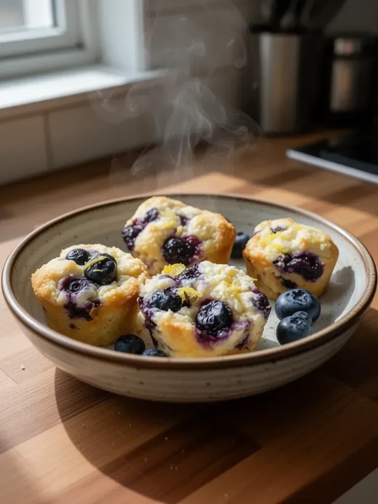 Blueberry and Lemon Zest Cottage Cheese Bites