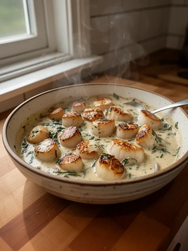Creamy Tuscan Scallops