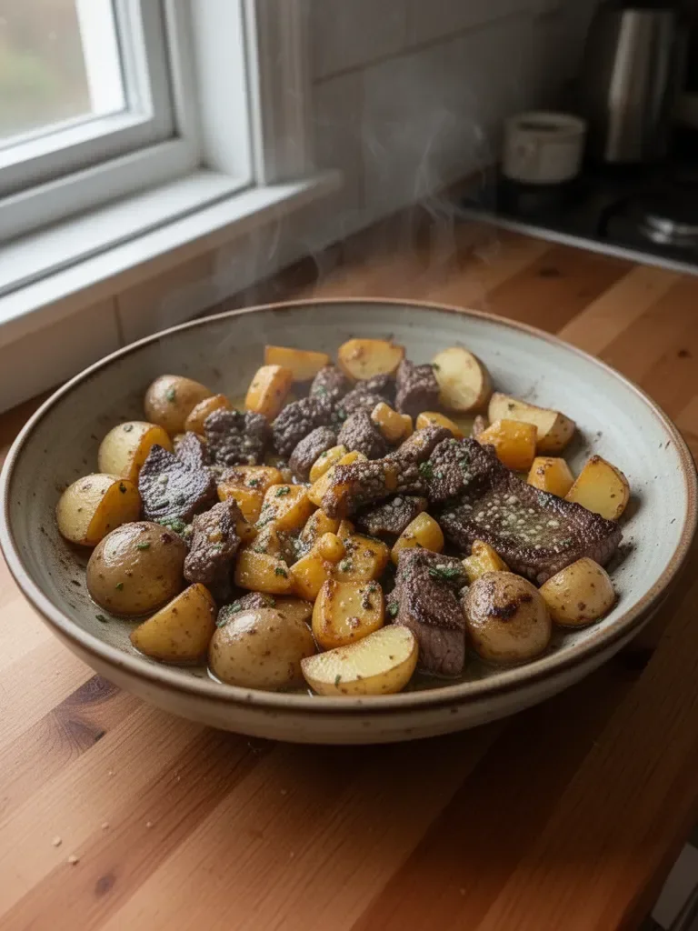 Garlic Butter Steak and Potatoes