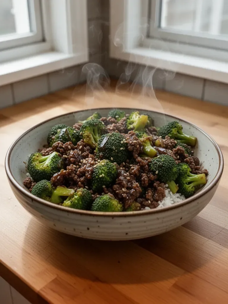 Ground Beef and Broccoli