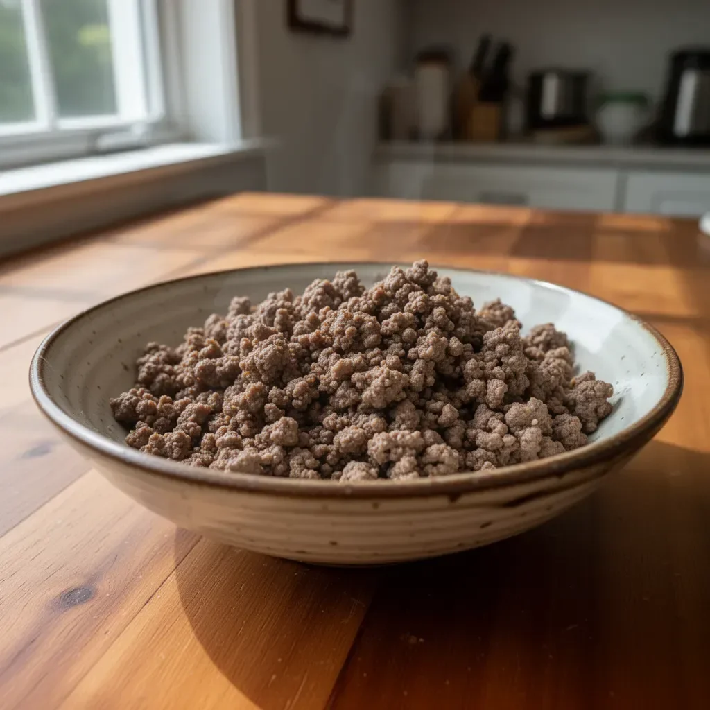 A variety of delicious ground beef recipes ready to cook