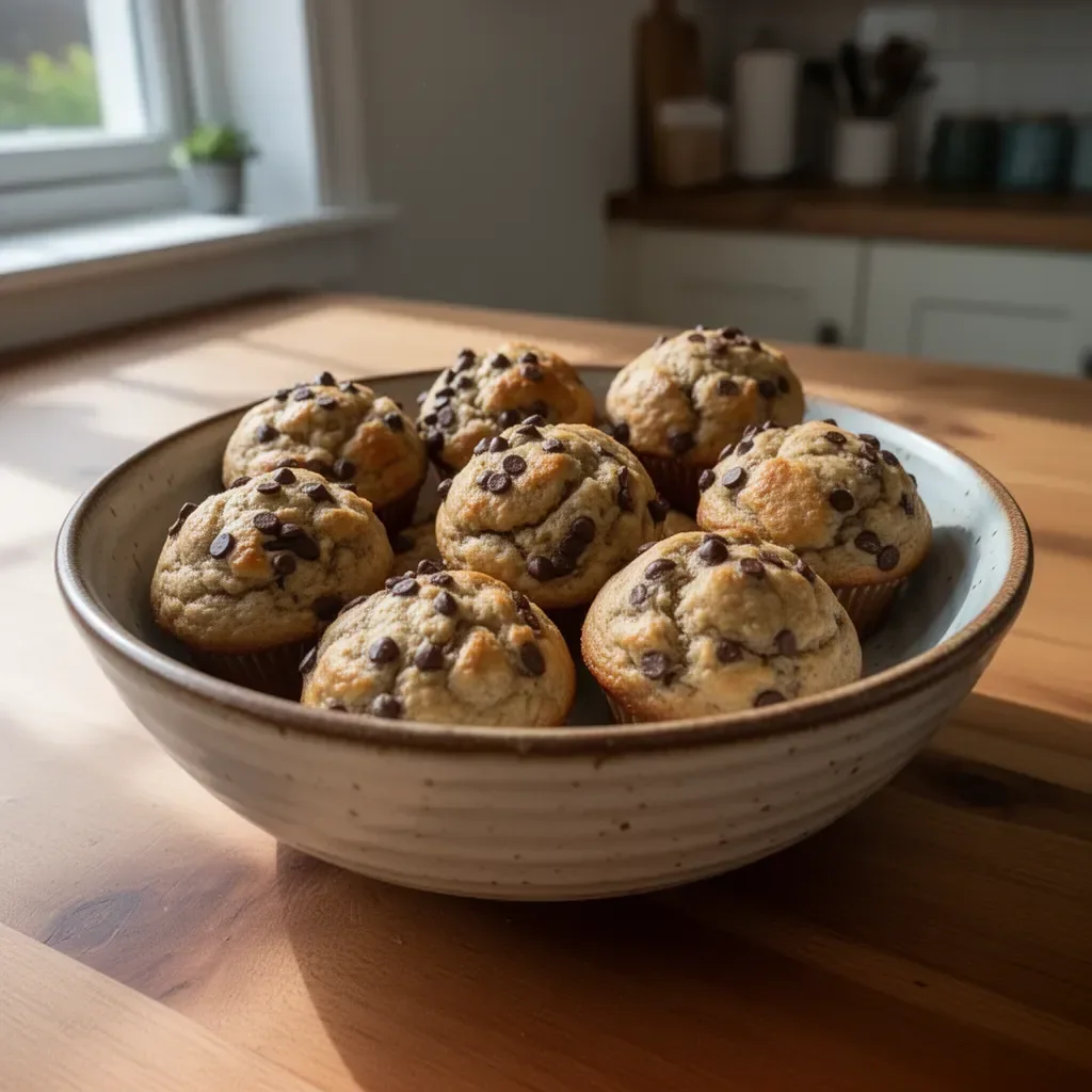 Healthy protein banana muffins for a nutritious snack or breakfast