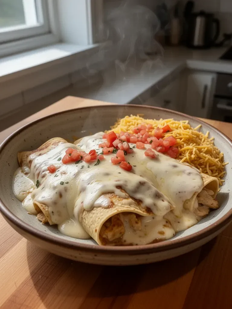 Queso Chicken Enchiladas for a Quick and Cheesy Dinner Treat