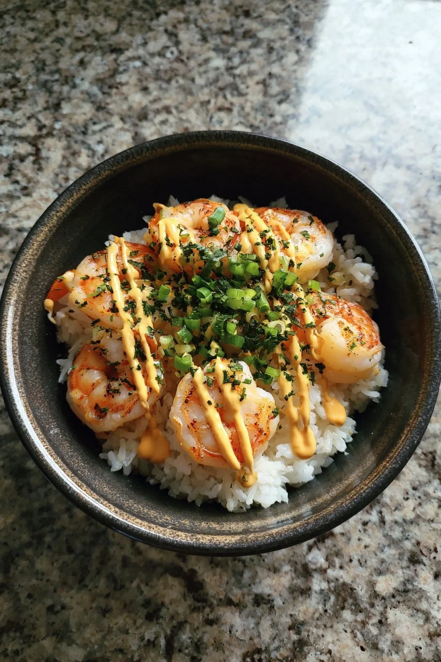 Shrimp Rice Bowls with Spicy Mayonnaise
