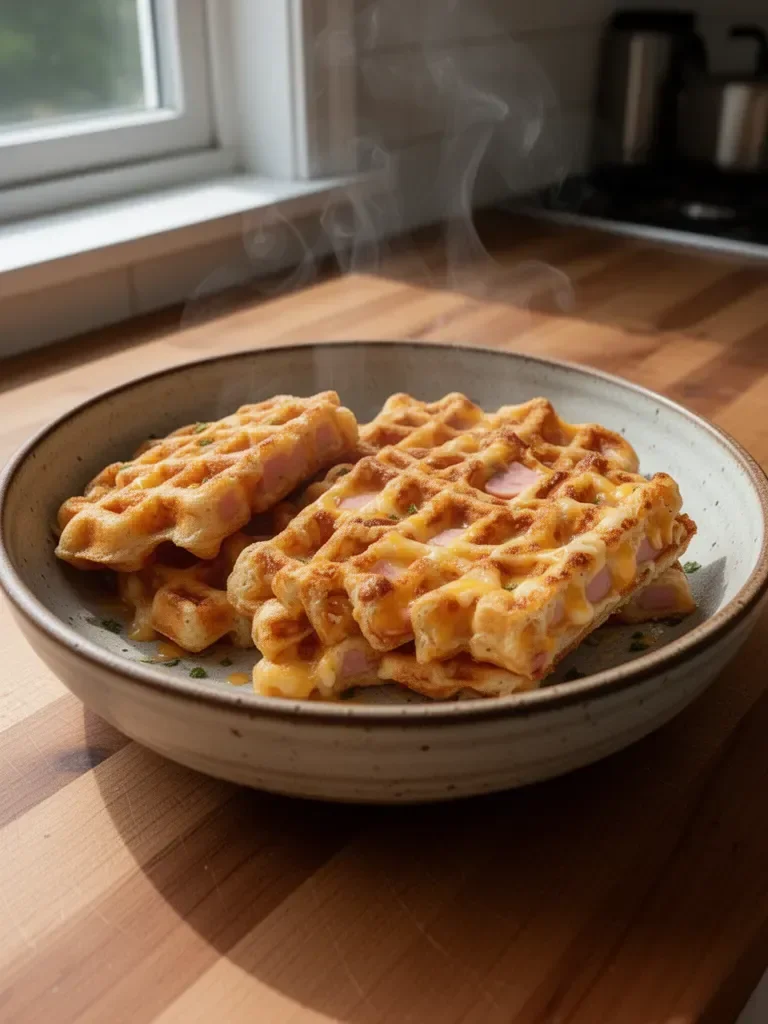 Easy Ham and Cheese Chaffles
