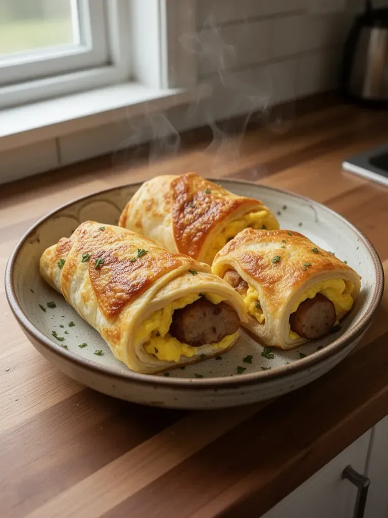 Sausage and Egg Breakfast Wraps