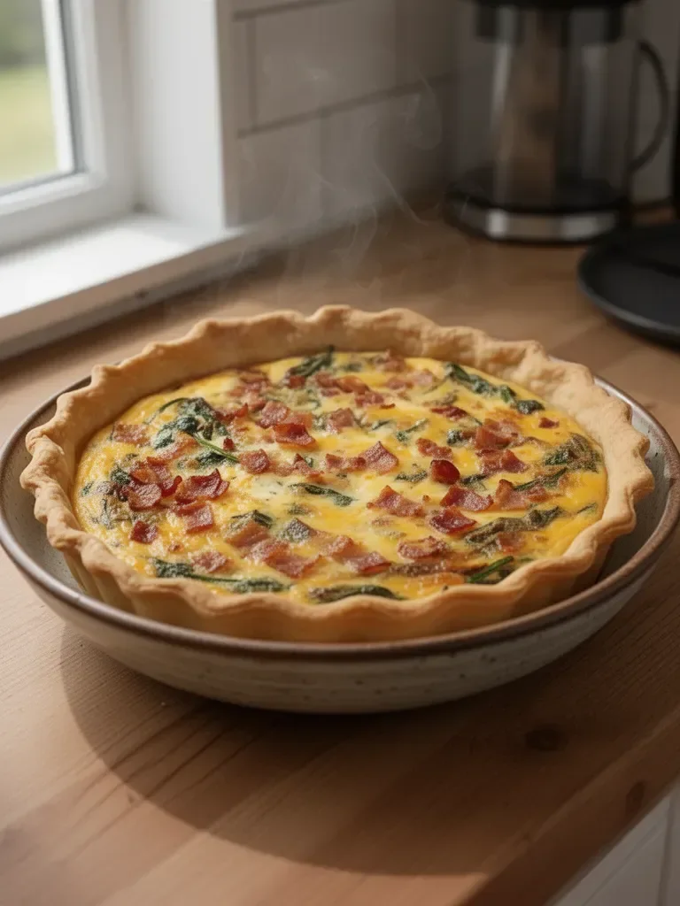 Bacon and Cheddar Quiche