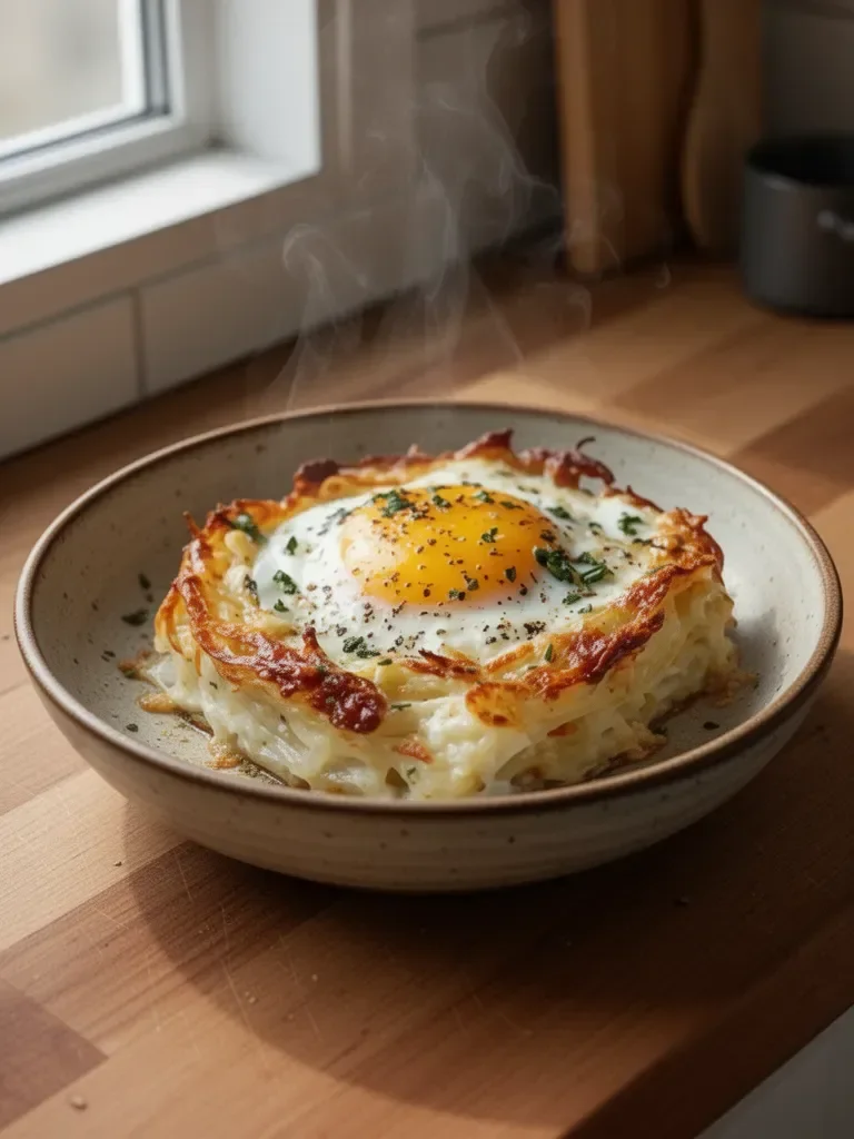 Baked Eggs Napoleon