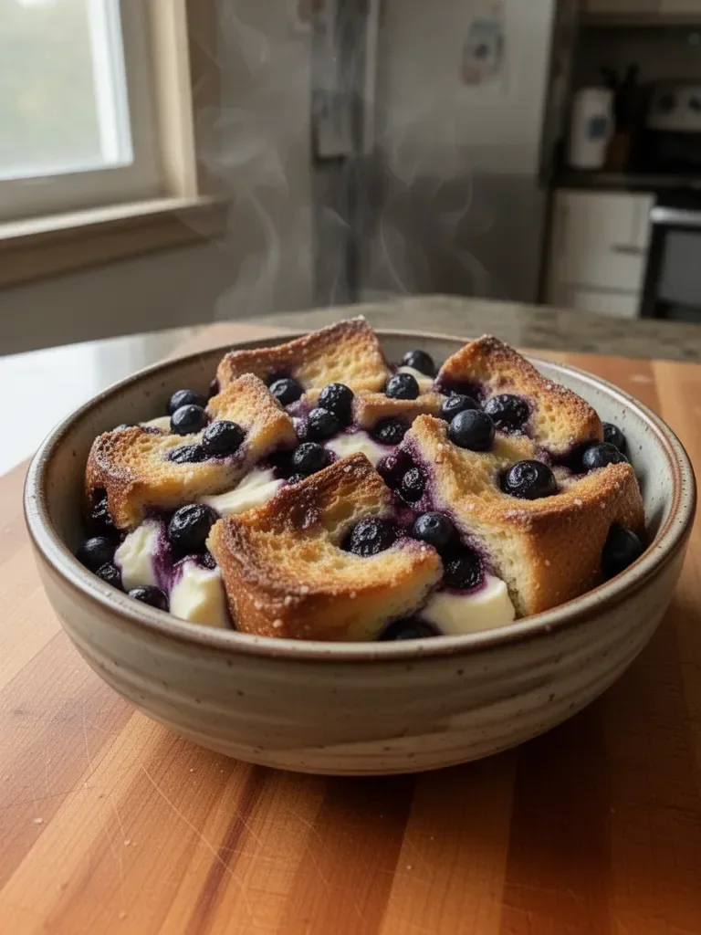 Blueberry Cream Cheese French Toast Bake