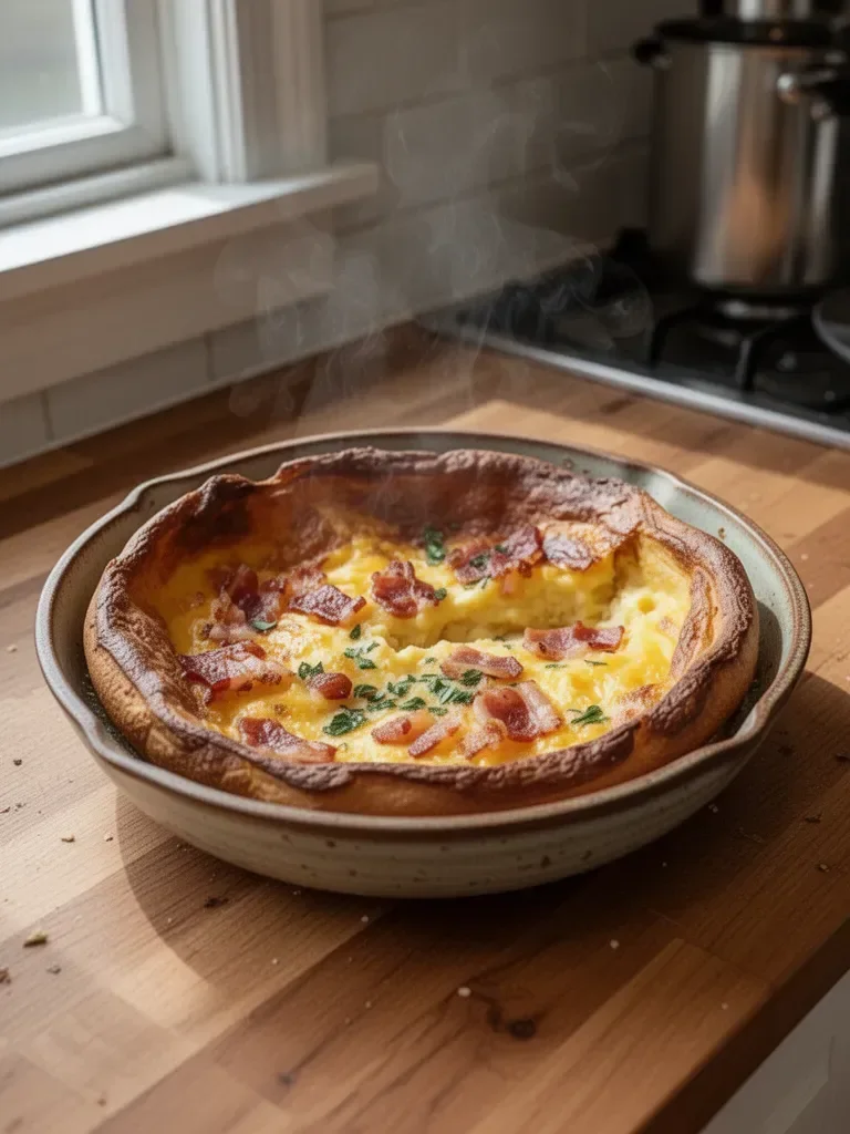 Cheddar Bacon Dutch Baby