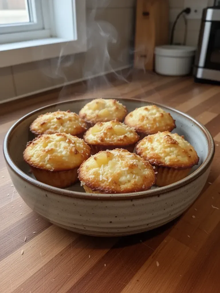 Coconut and Pineapple Cottage Cheese Muffins