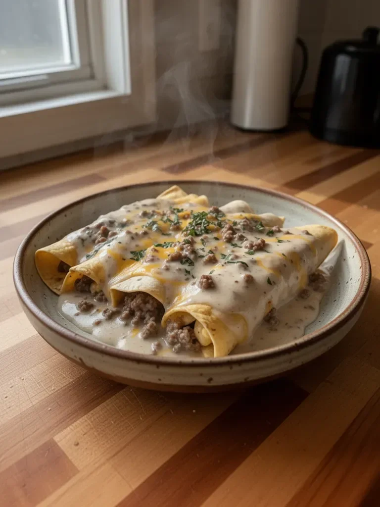 Delicious Breakfast Enchiladas with Sausage Gravy Made Easy