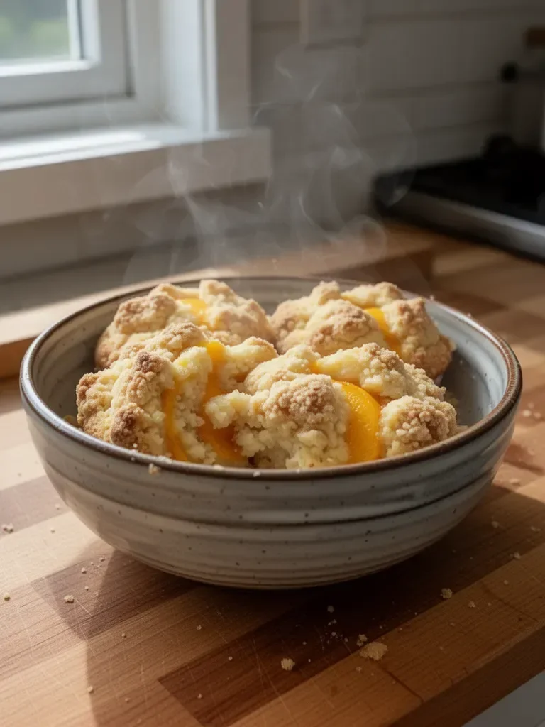 Homemade Peach Cobbler Muffins