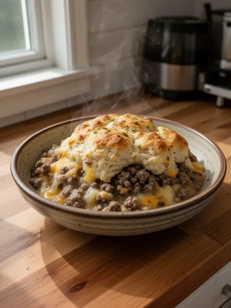 Minced Beef and Biscuit Bake